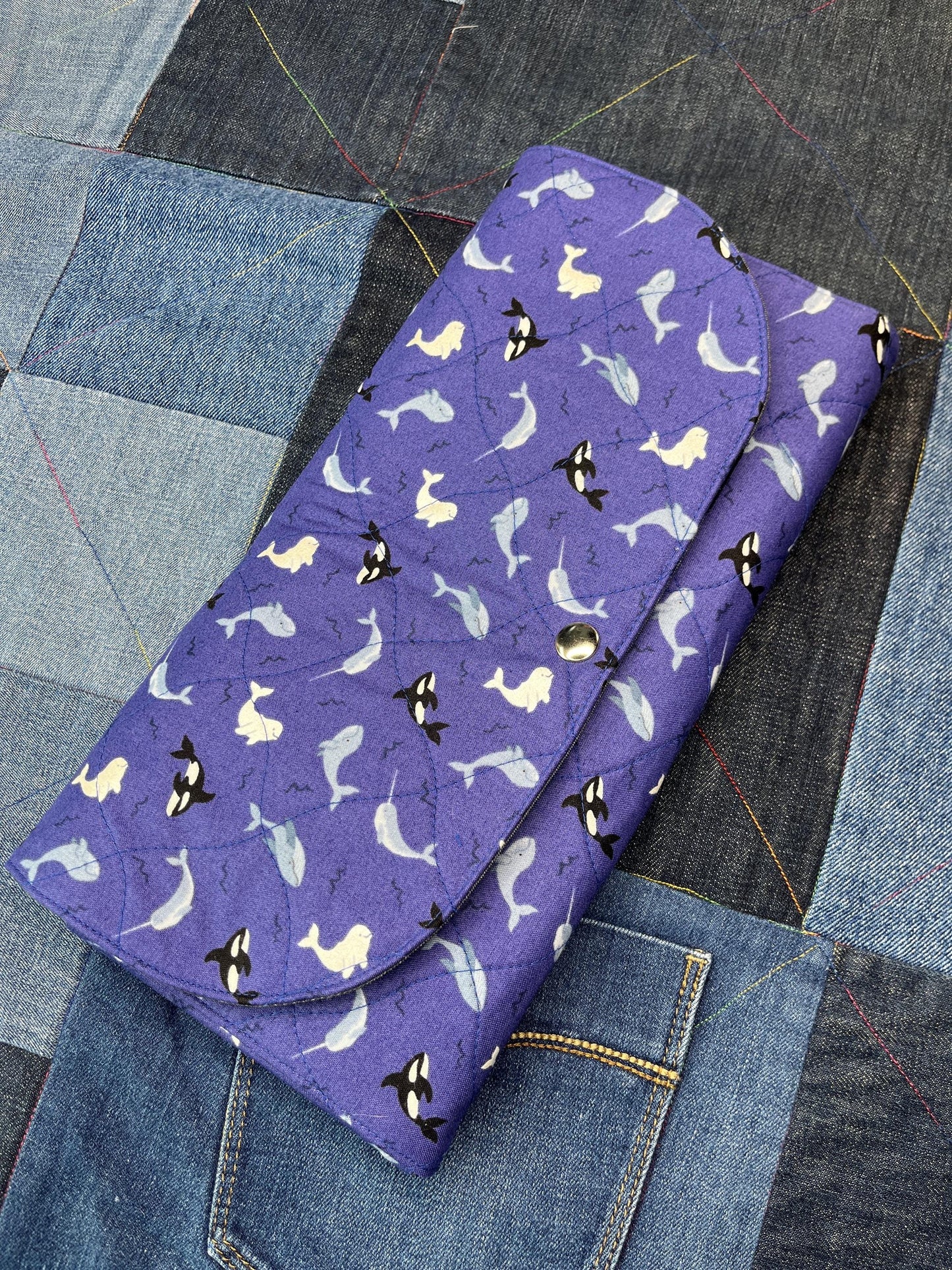 Orca Knitting Needle Case & Zip Pouch - Uphouse Crafts