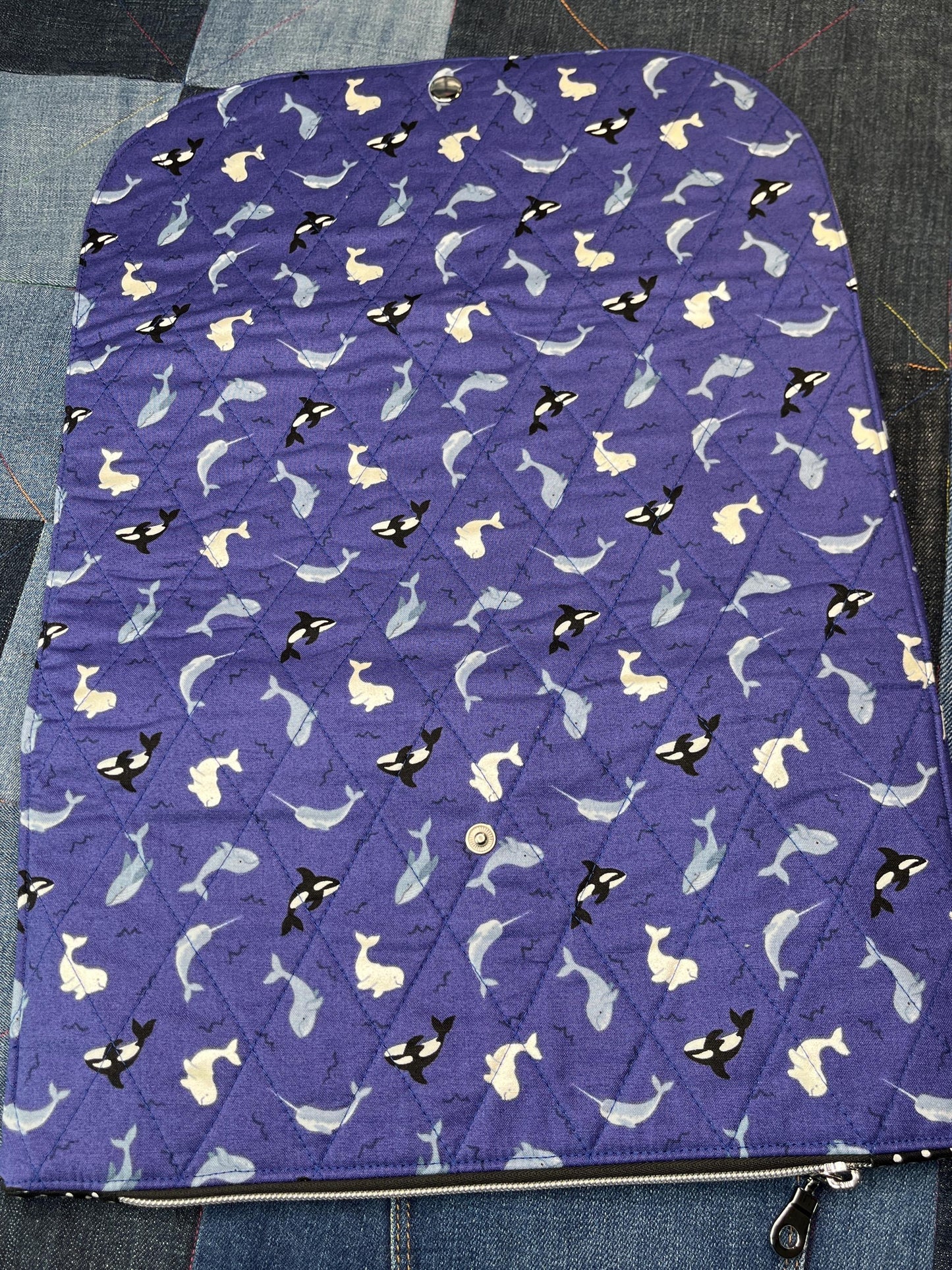 Orca Knitting Needle Case & Zip Pouch - Uphouse Crafts