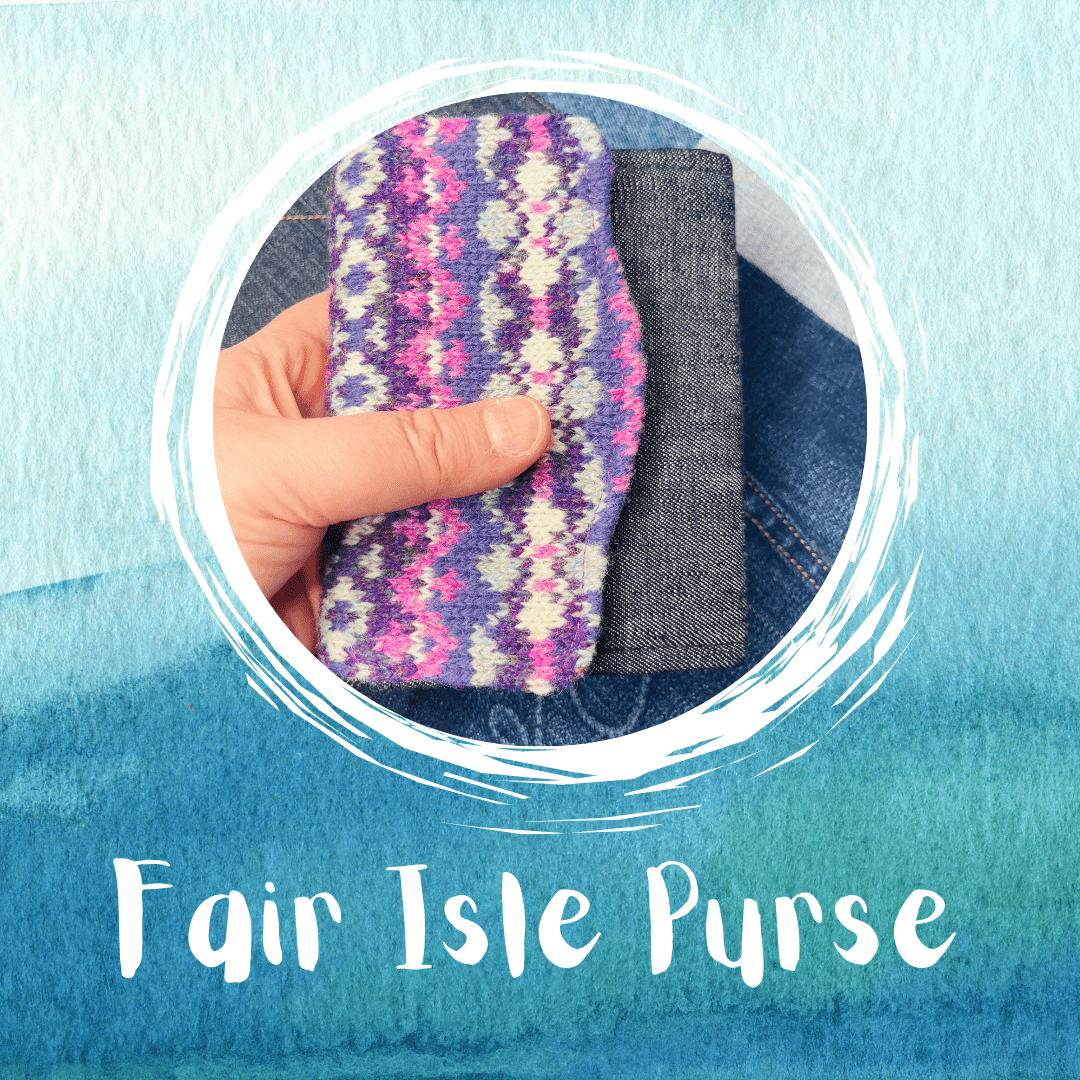 Hand Knitted Fair Isle Purse - Uphouse Crafts