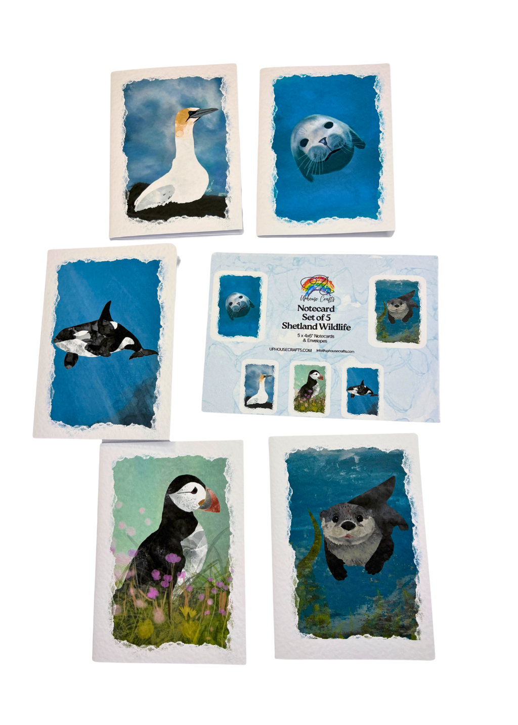 Wholesale | Greetings Card | Shetland Wildlife - Set of 5 Notecards (BOX OF 10)