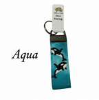 Wholesale | Handmade Cotton Aque, Sea Blue & Purple Orca Keyring (Mixed BOX of 10)