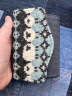 Aqua Grey Sheep Wool Purse - Uphouse Crafts
