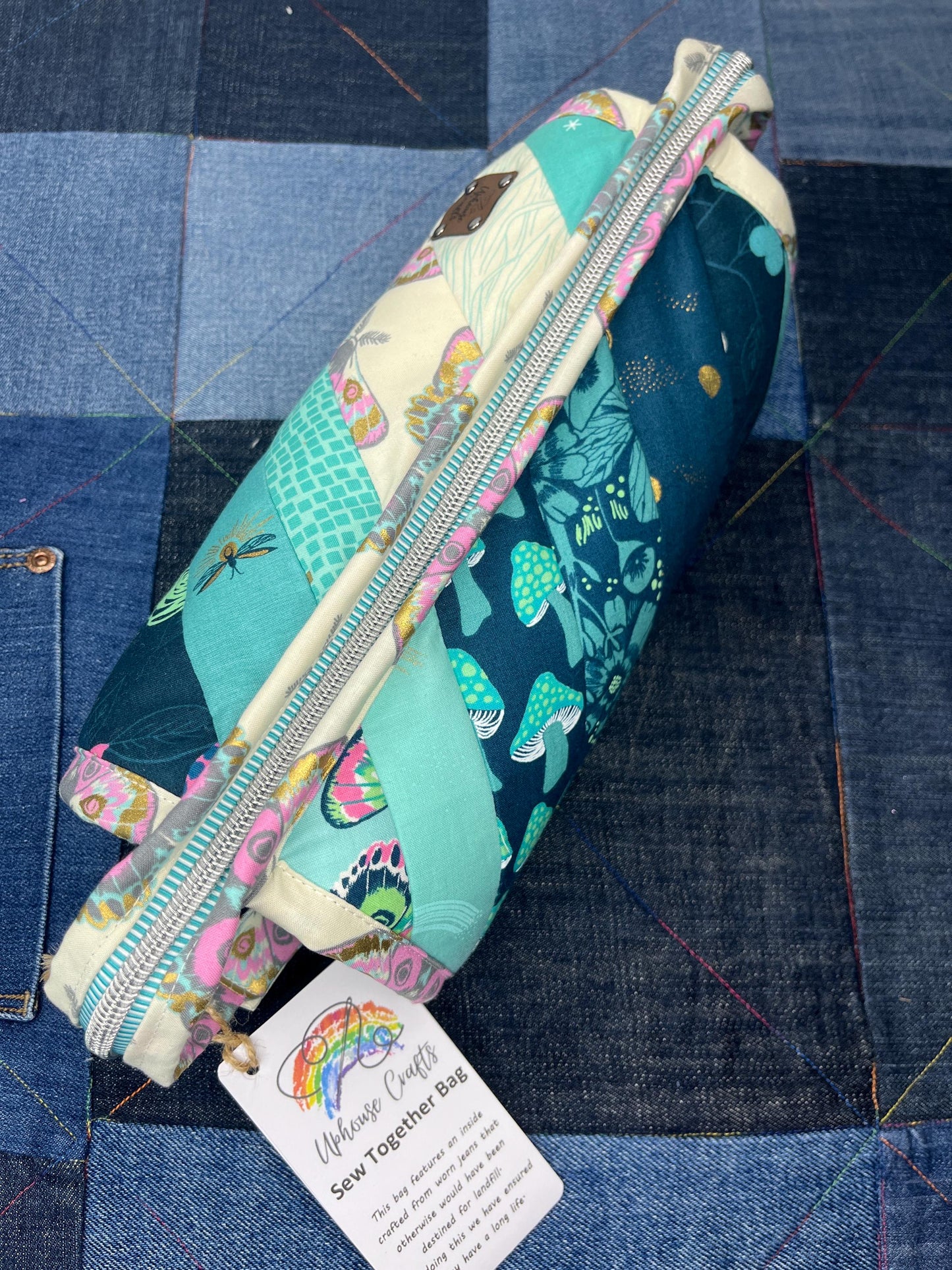 Sew Together Bag | Aqua Pink Green