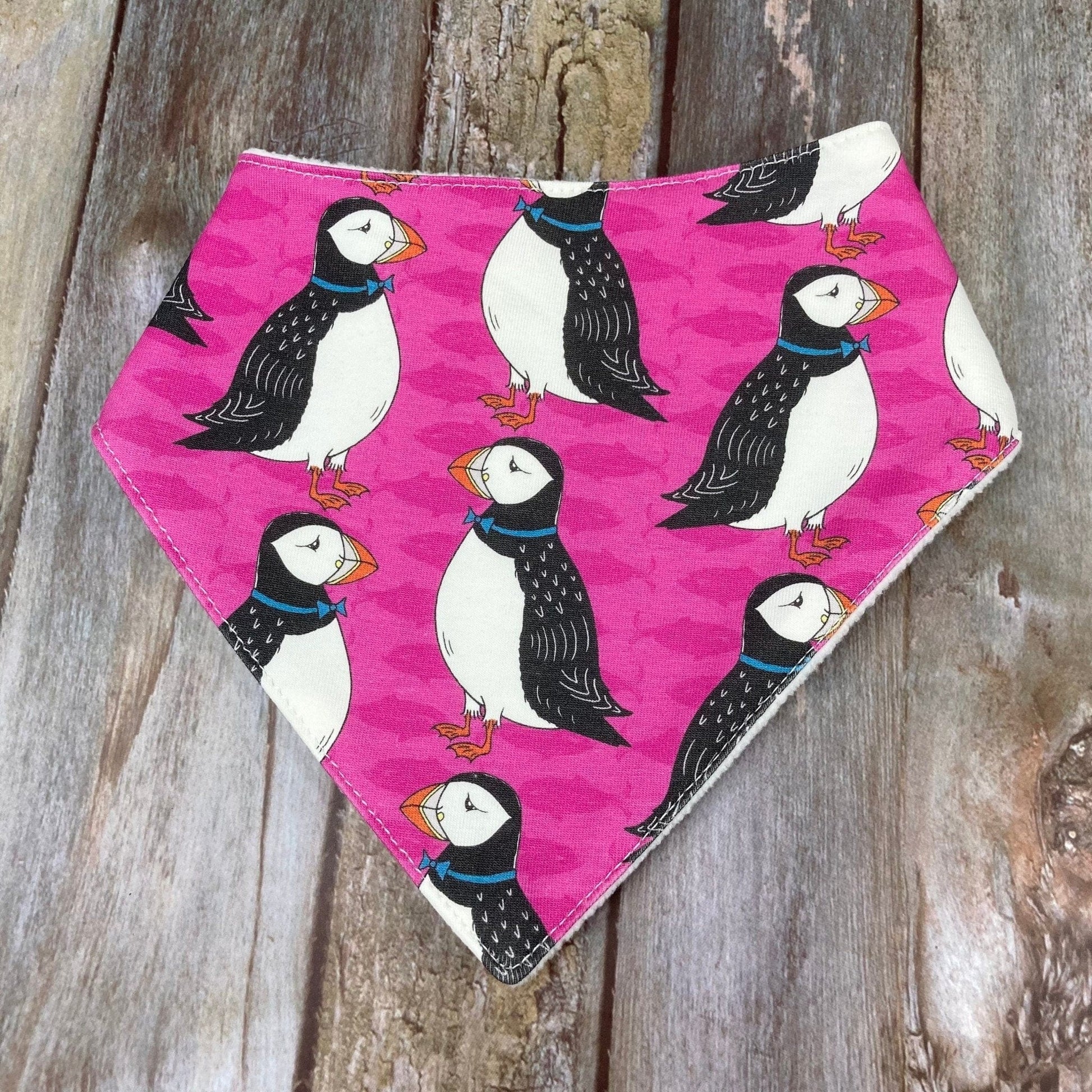 Baby Dribble Bib | Pink Puffin