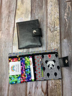 Bi-fold Black Faux Leather Wallet | Rainbow Panda 2
