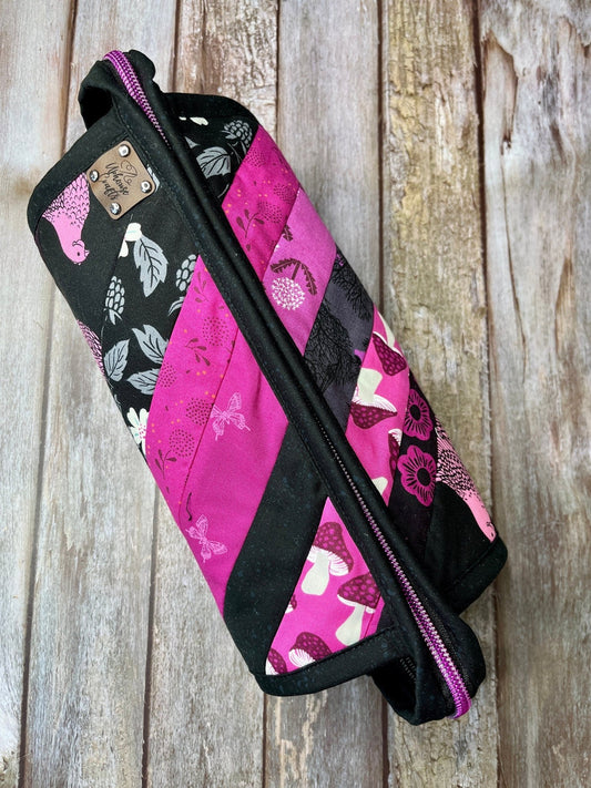 Black, Pink & Denim Patchwork Sew Together Bag - Uphouse Crafts