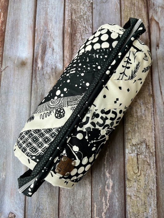 Black & White Patchwork Sew Together Bag No4 - Uphouse Crafts