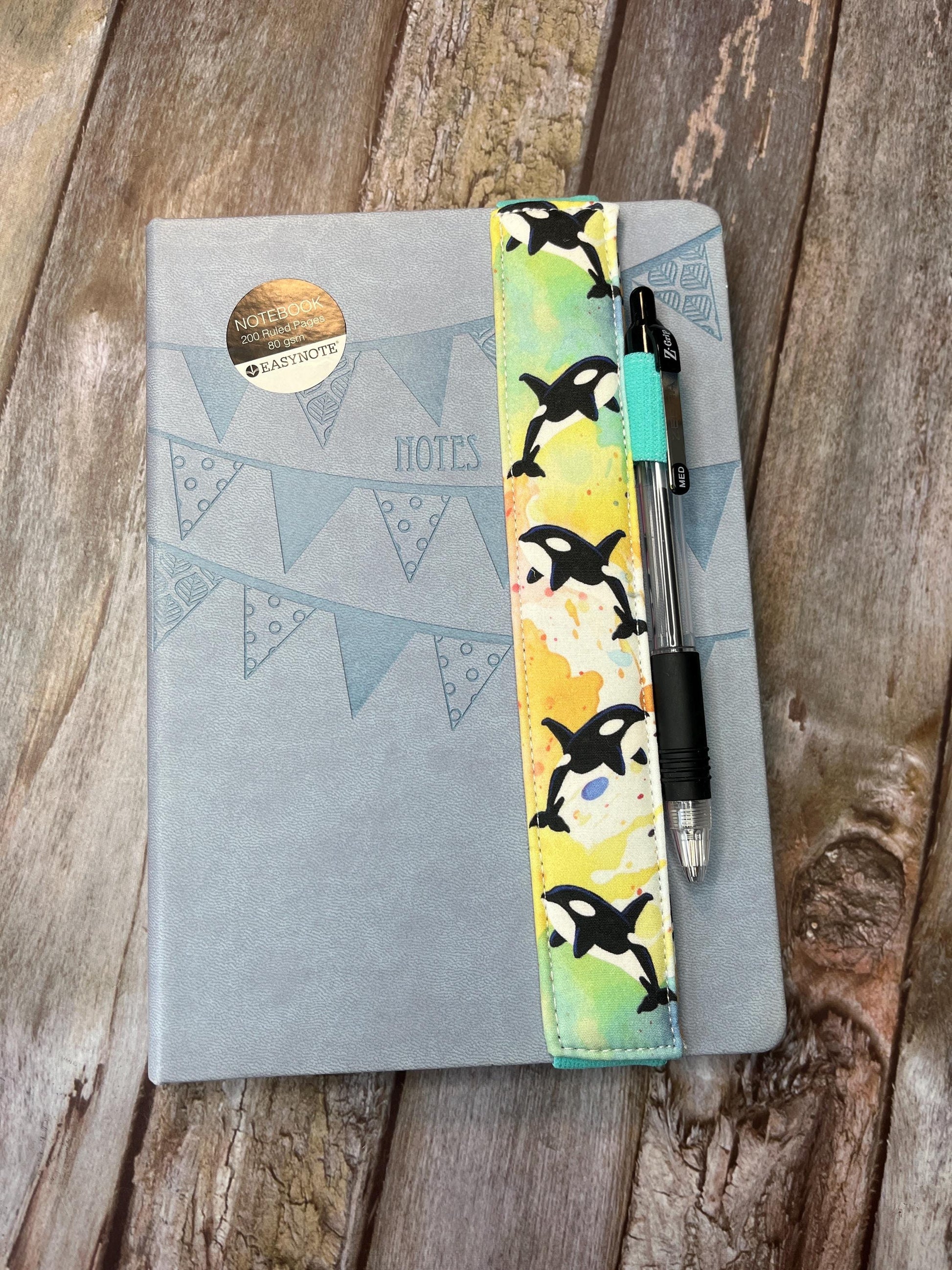 Book Mark | Rainbow Orca with Mint Elastic - Uphouse Crafts