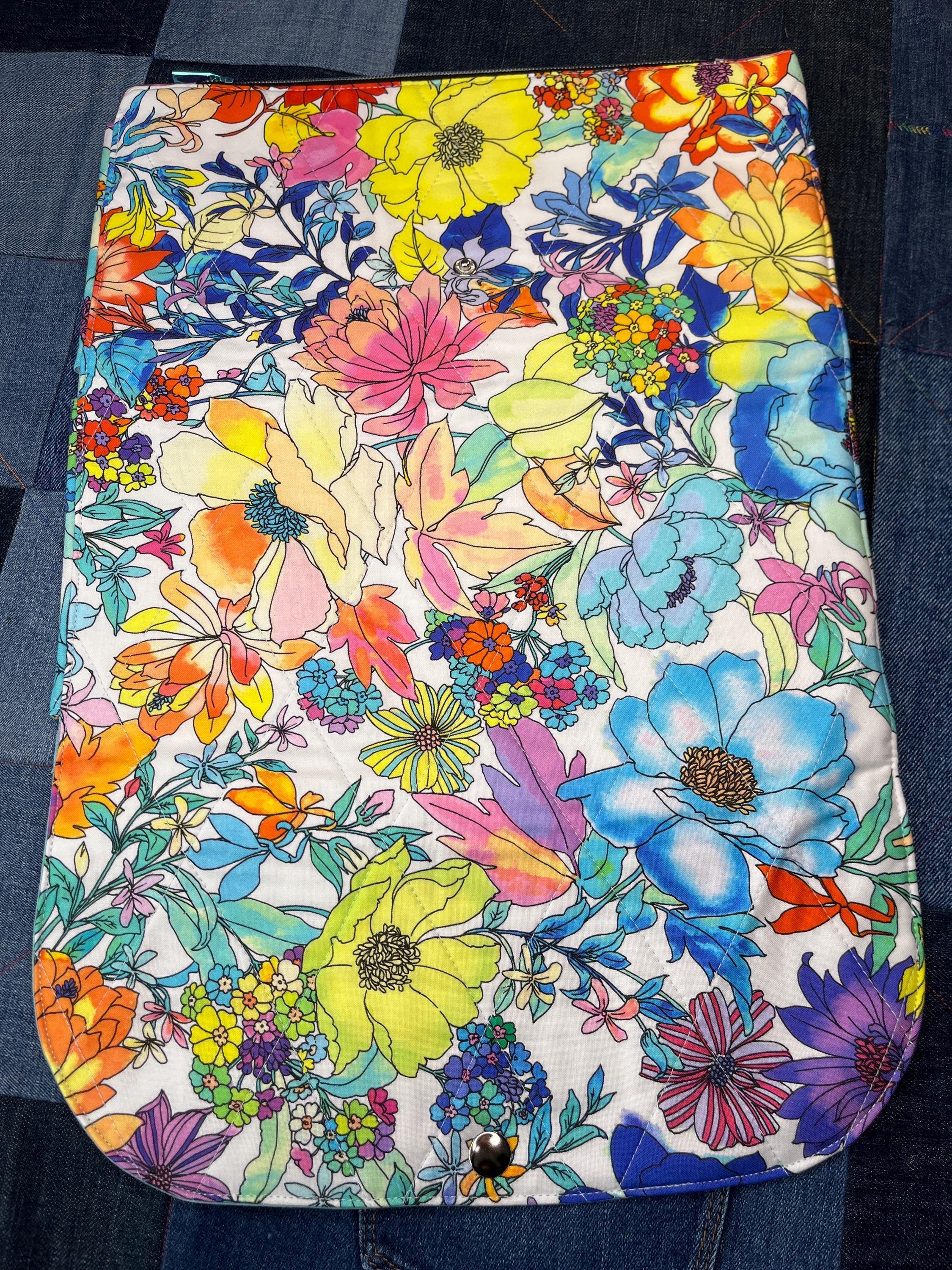 Bright Floral Knitting Needle Case & Zip Pouch - Uphouse Crafts