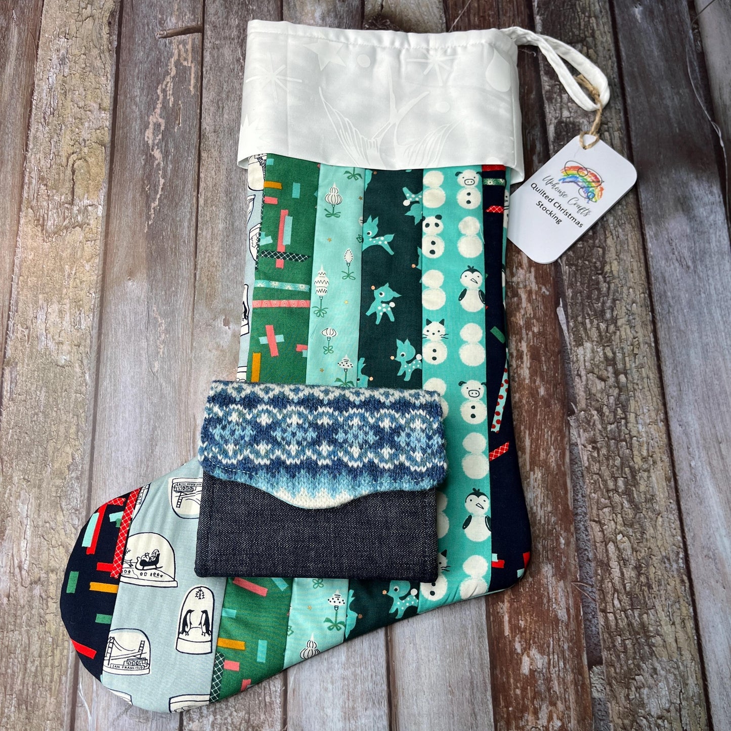 Christmas Stocking | Patchwork Green - Uphouse Crafts