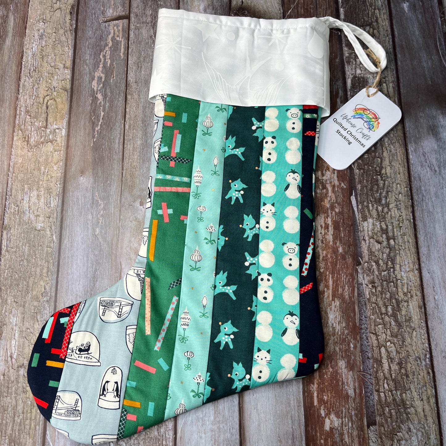 Christmas Stocking | Patchwork Green - Uphouse Crafts