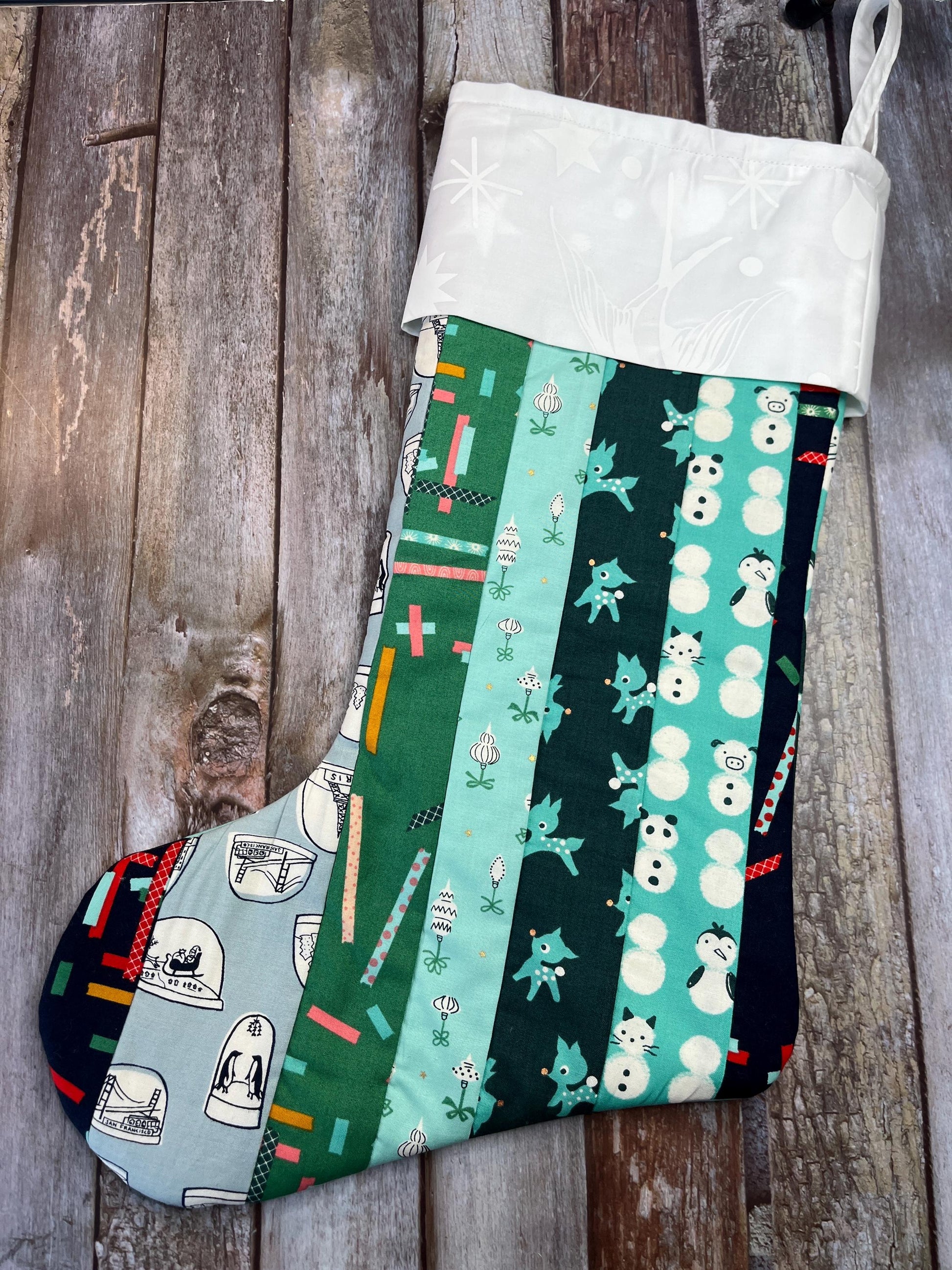 Christmas Stocking | Patchwork Green - Uphouse Crafts