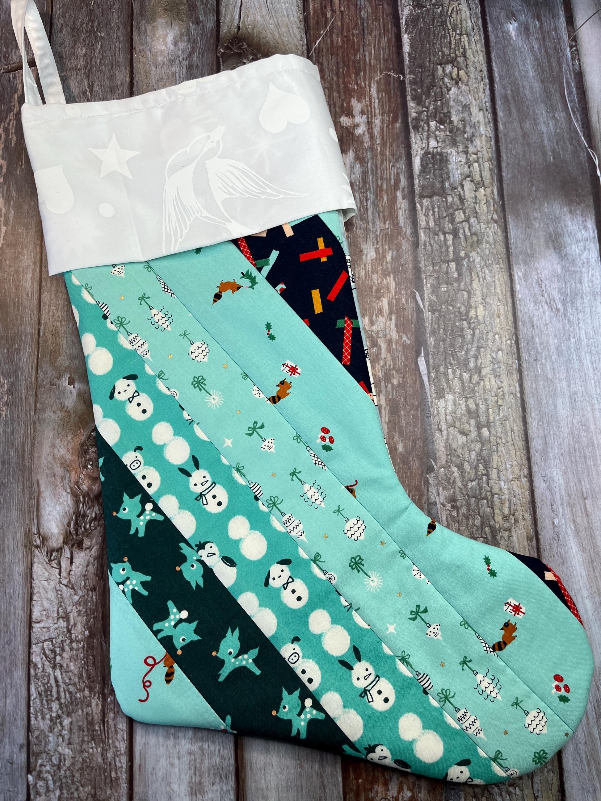 Christmas Stocking | Patchwork Green - Uphouse Crafts