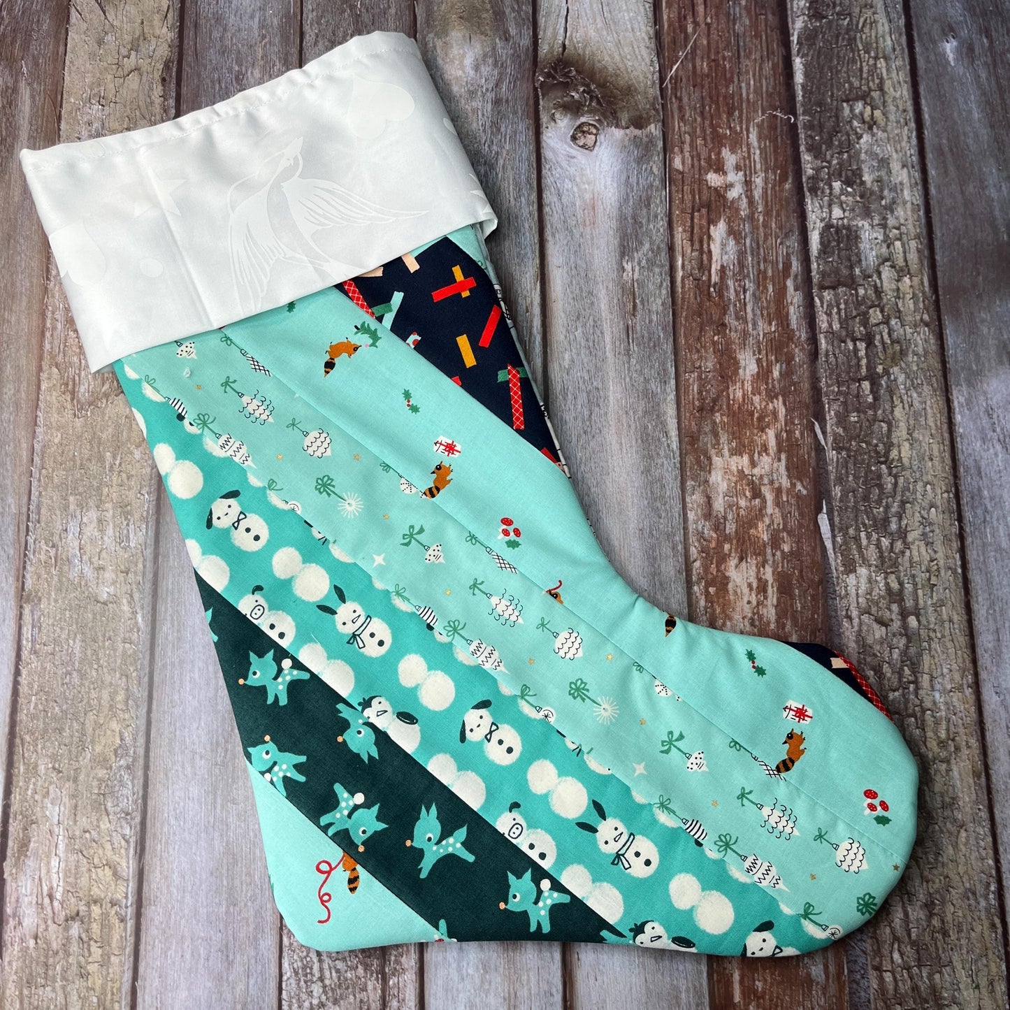 Christmas Stocking | Patchwork Green - Uphouse Crafts