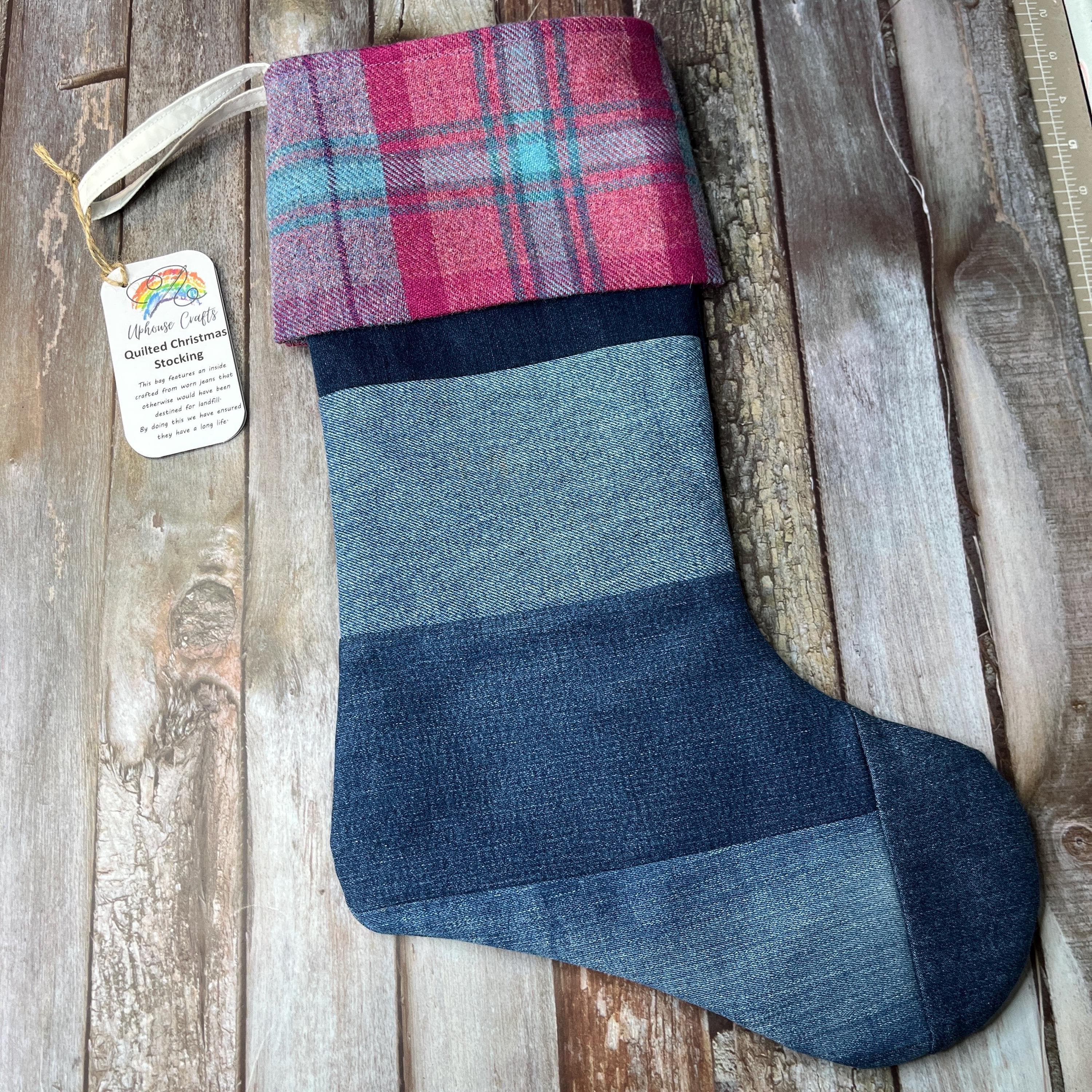 Christmas Stocking | Tweed & Denim | Shetland Hibernal Heather