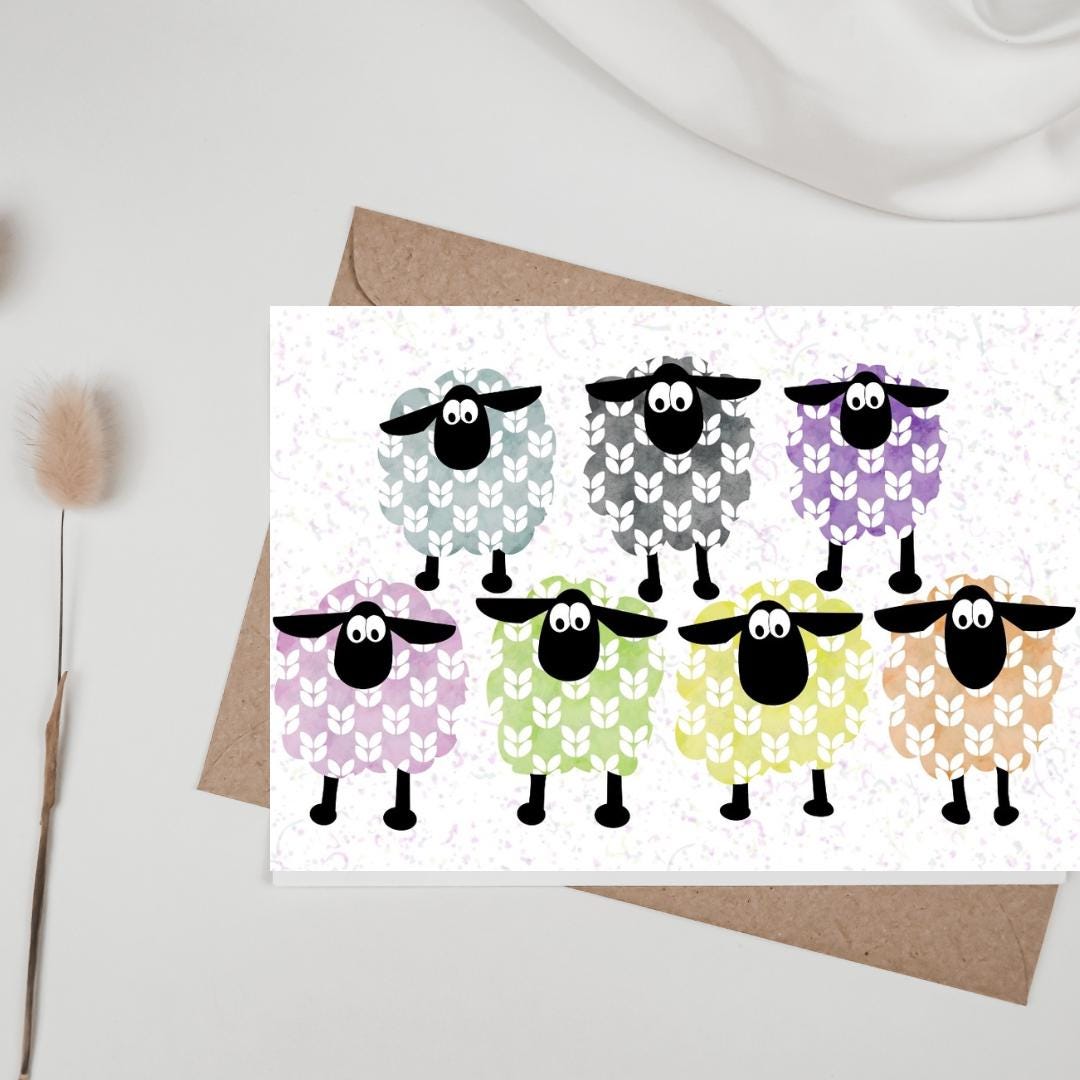 Cute Sheep Card - Uphouse Crafts