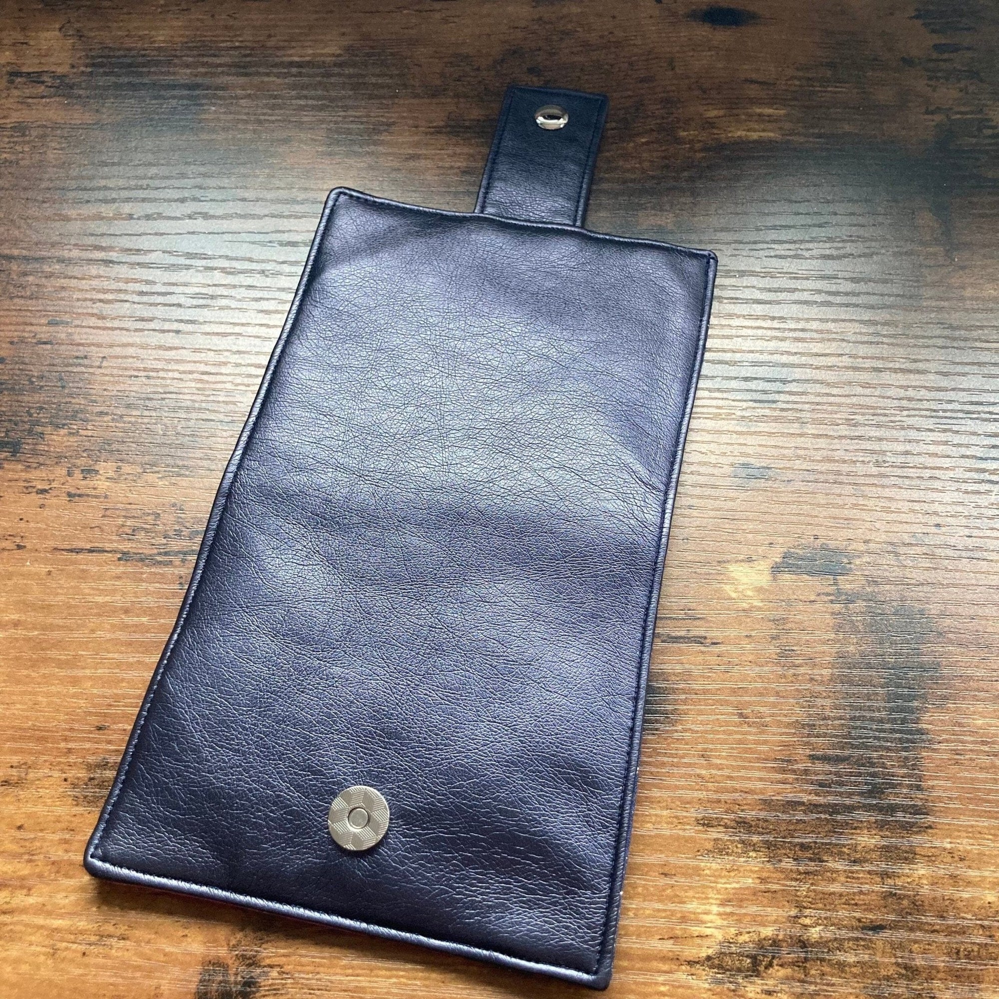 Faux Leather Bi-Fold Wallet | Navy