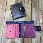 Faux Leather Bi-Fold Wallet | Navy