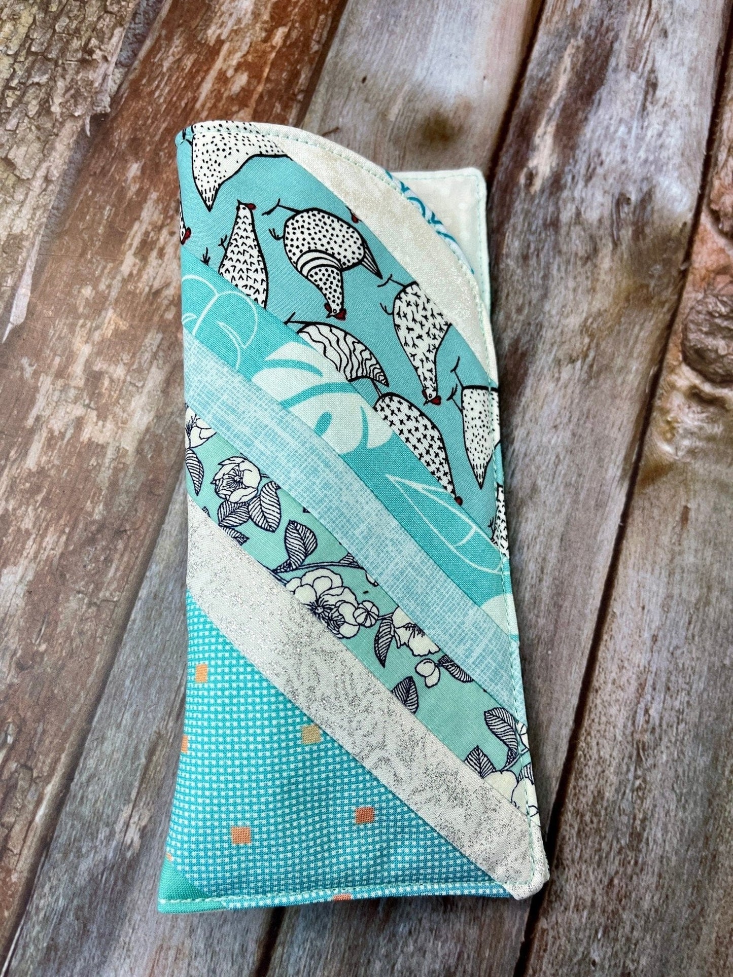 Glasses Case | Mint White Chicken Patchwork