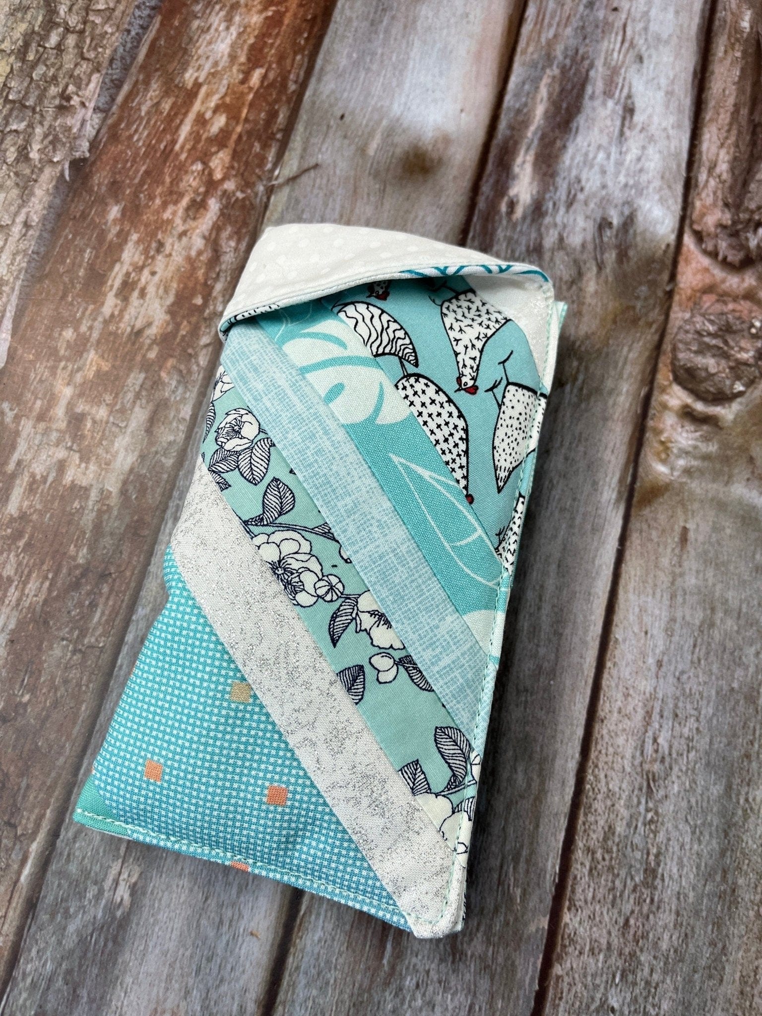 Glasses Case | Mint White Chicken Patchwork