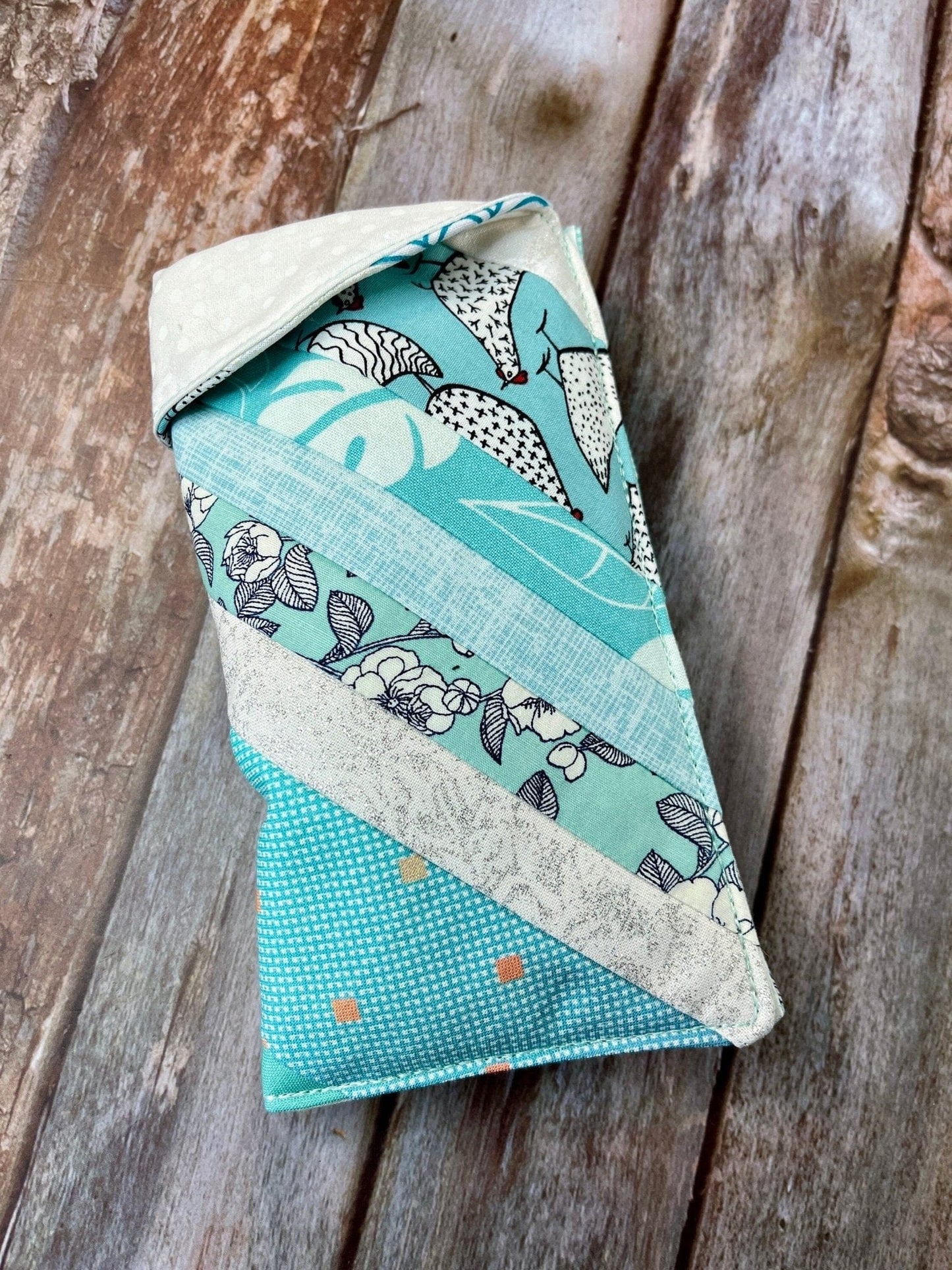 Glasses Case | Mint White Chicken Patchwork