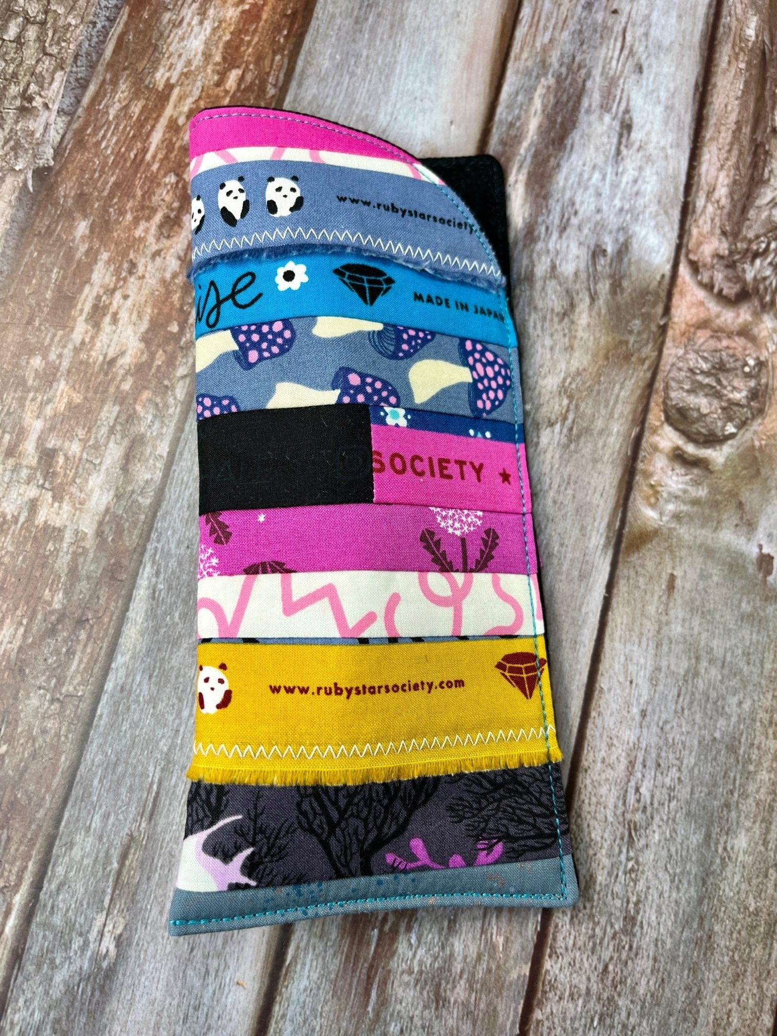 Glasses Case | Panda Mushroom Diamond Patchwork