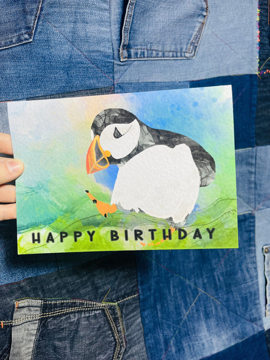 Greetings Card | Puffin Around - Personalised Birthday Card, Anniversary Card, Valentines Card