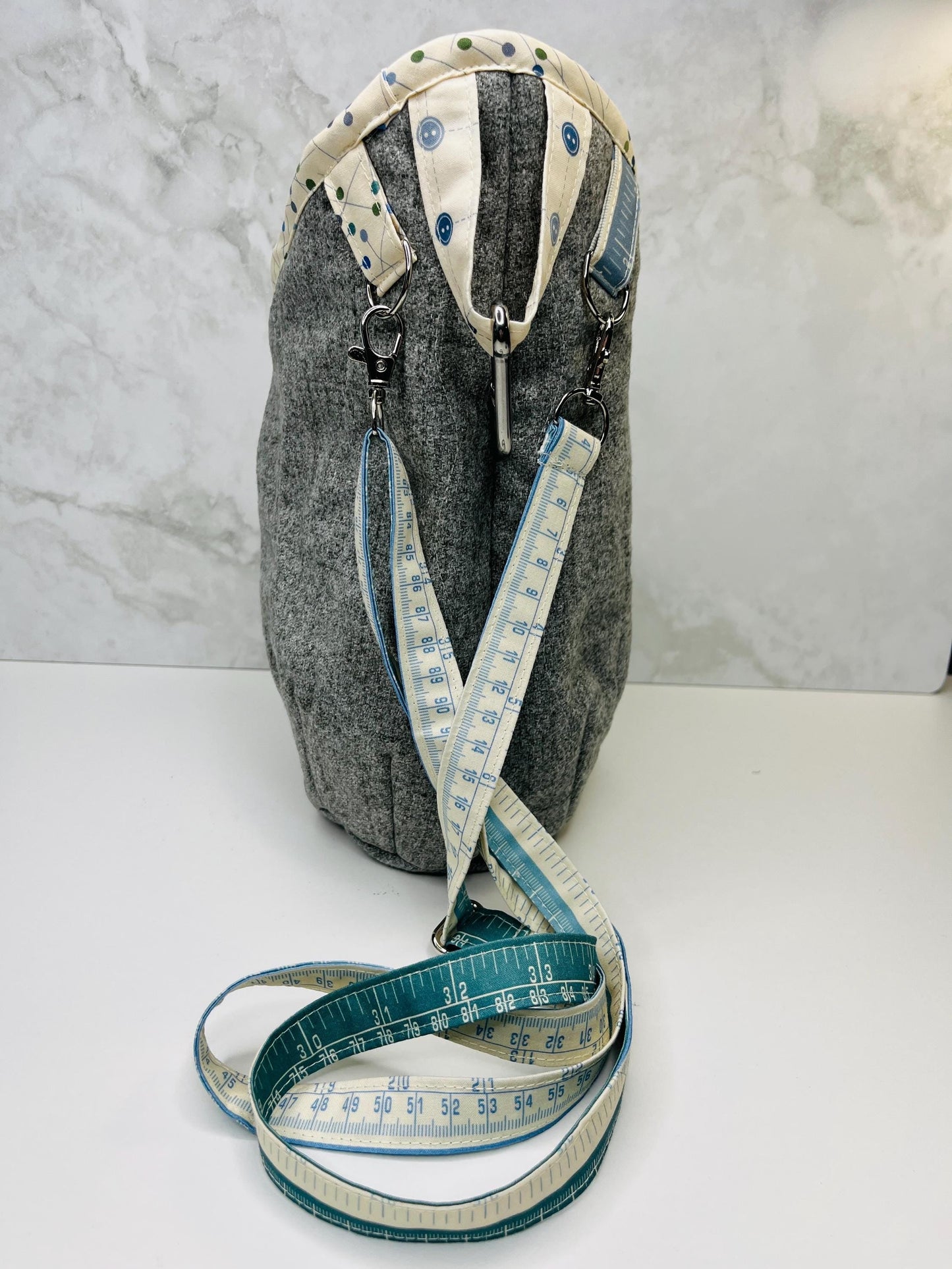 Grey Faux Wool Clothes Peg Bag - Uphouse Crafts