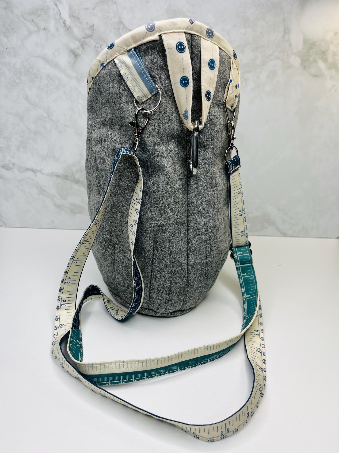 Grey Faux Wool Clothes Peg Bag - Uphouse Crafts