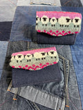 Hand Knitted Fair Isle Purse | Pink Sheep Wool - Uphouse Crafts