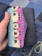 Handknitted Fair Isle Purse | Twilight Sheep - Uphouse Crafts