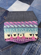 Handknitted Fair Isle Purse | Twilight Sheep - Uphouse Crafts