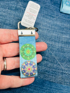 Handmade Cotton Fair Isle Design Keyring - Uphouse Crafts