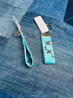 Handmade Cotton Teal Orca Keyring - Uphouse Crafts