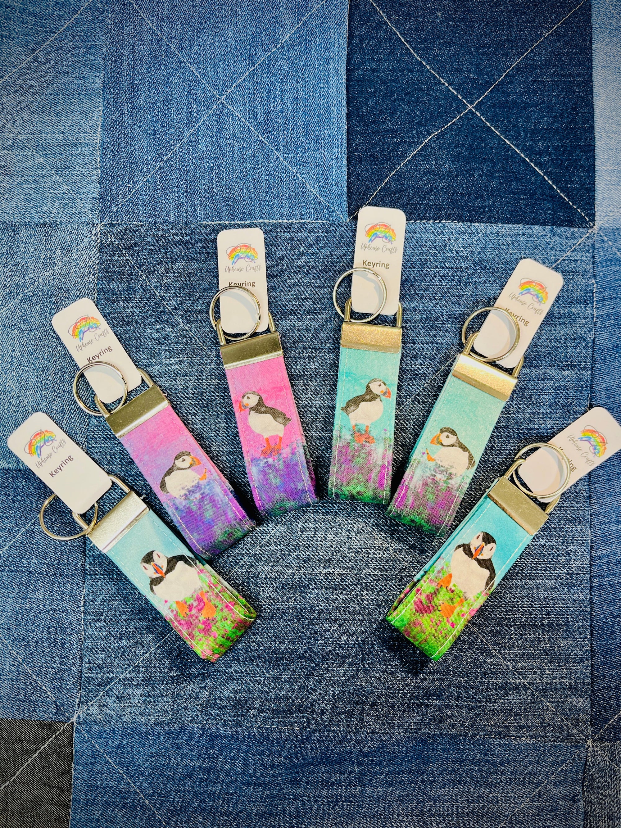 Handmade Puffin Keyring - Uphouse Crafts
