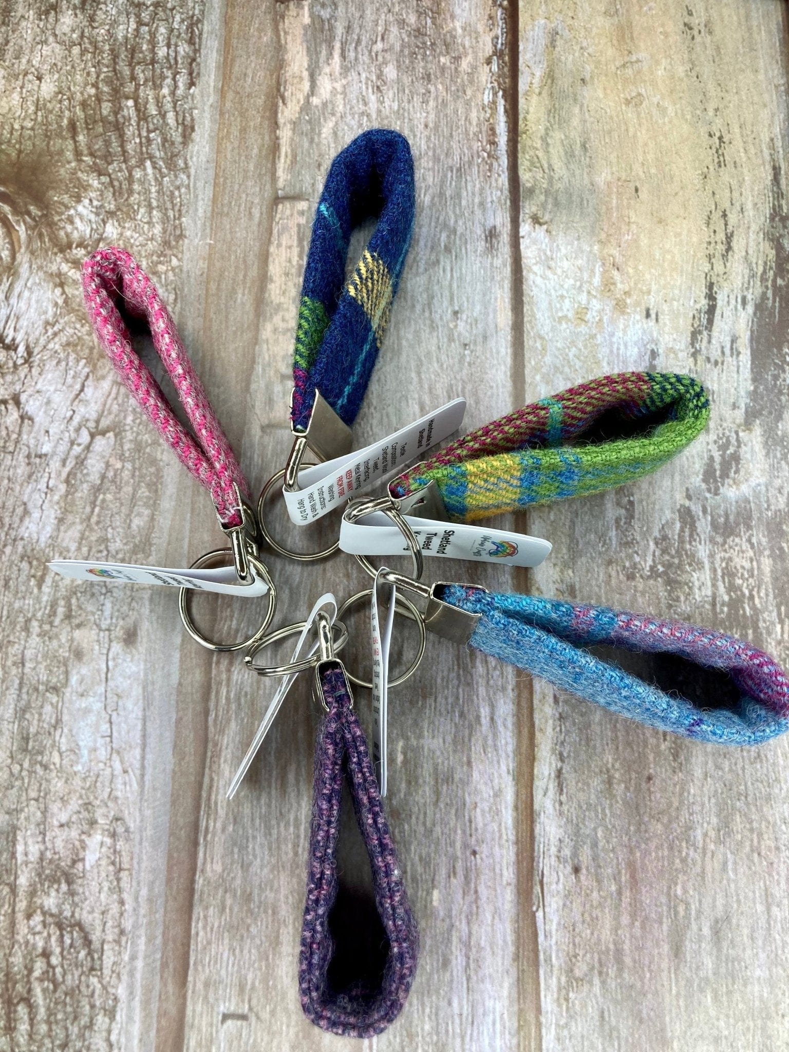 Handmade Tweed Keyring - Shetland Wool Tweed