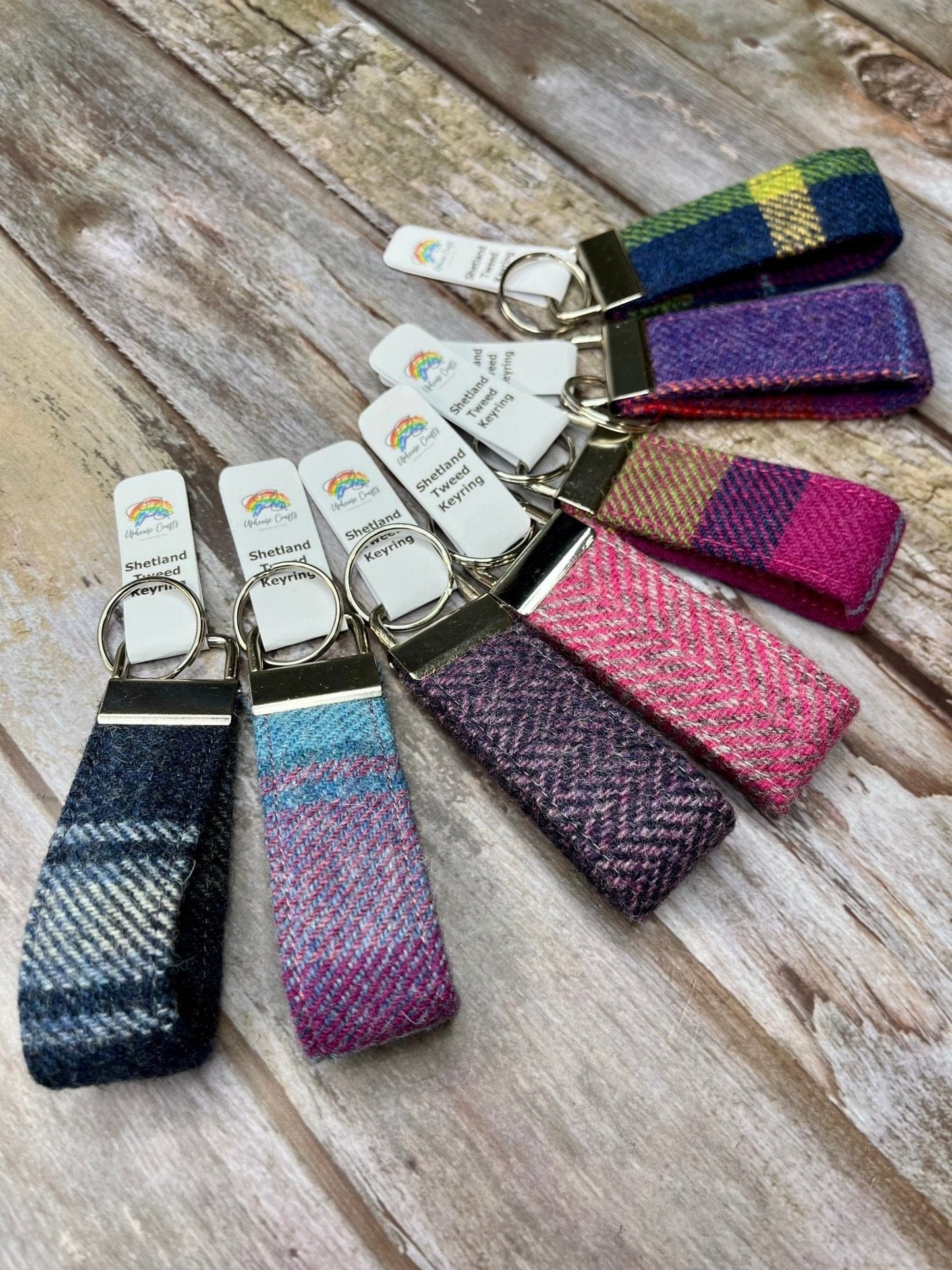 Handmade Tweed Keyring - Shetland Wool Tweed