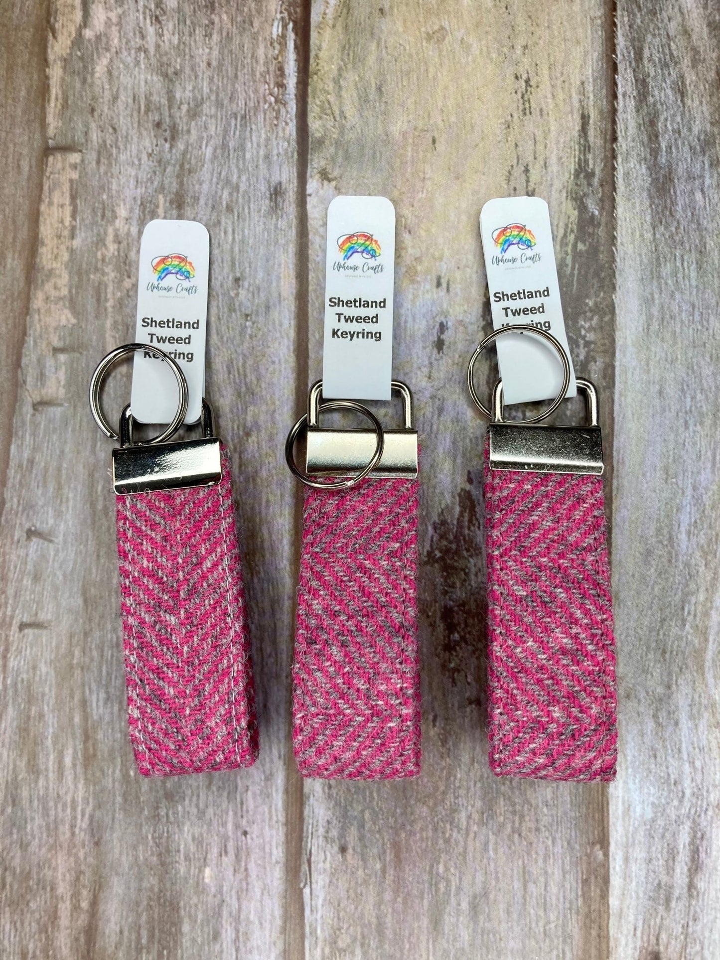 Handmade Tweed Keyring - Shetland Wool Tweed