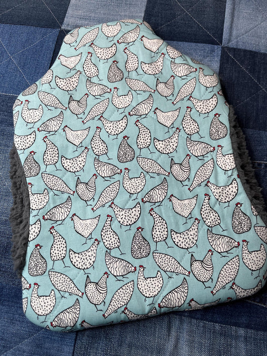 Hot Water Bottle Cover - Mint Chicken - Uphouse Crafts