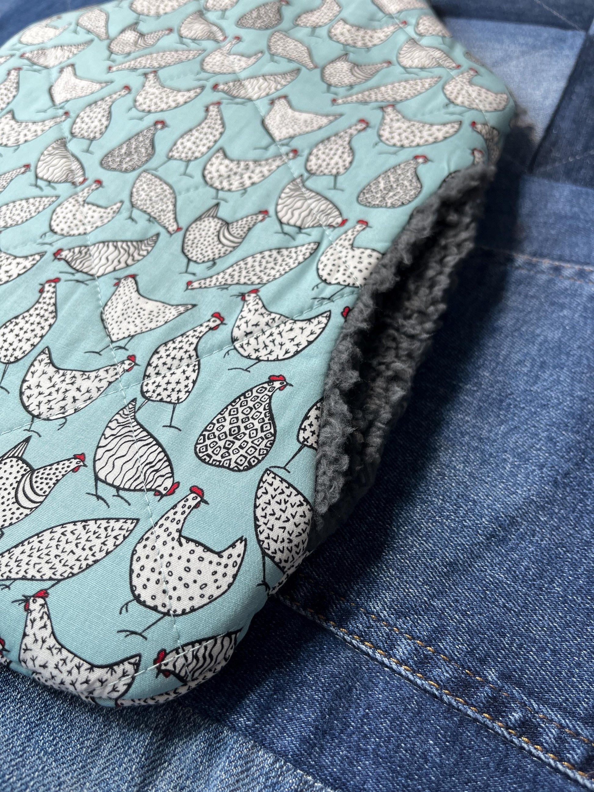 Hot Water Bottle Cover - Mint Chicken - Uphouse Crafts