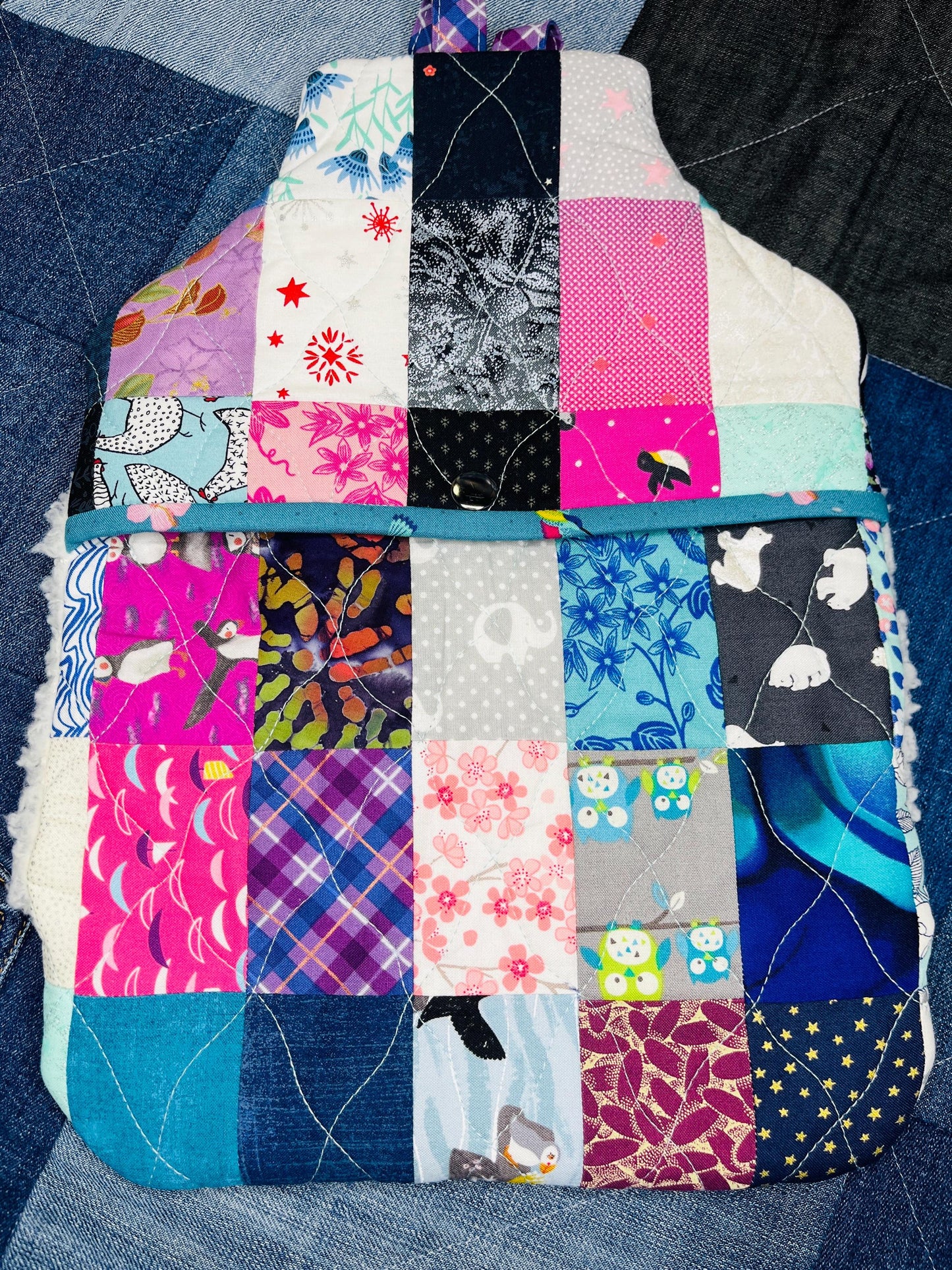 Hot Water Bottle Cover - Patchwork