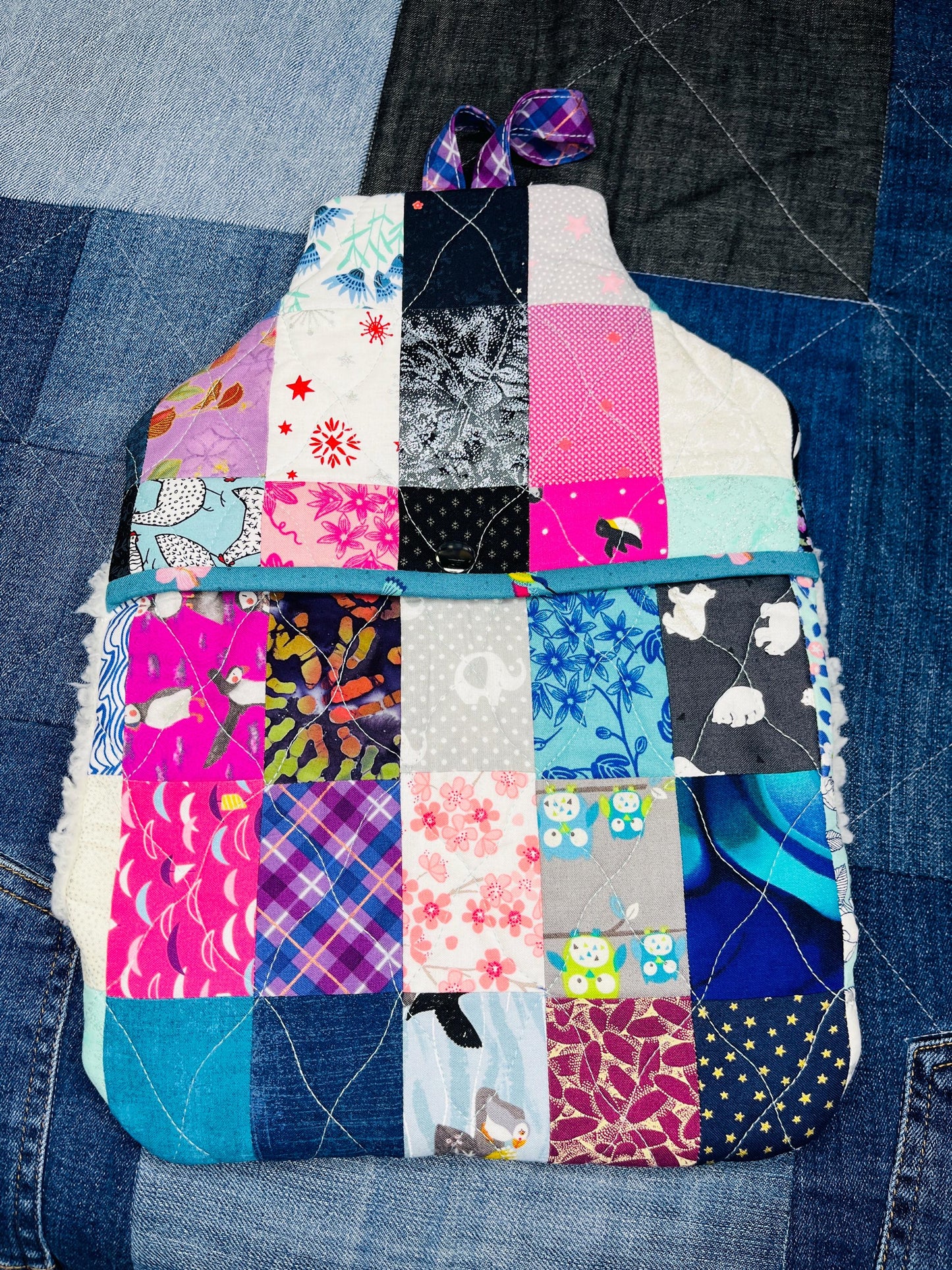 Hot Water Bottle Cover - Patchwork