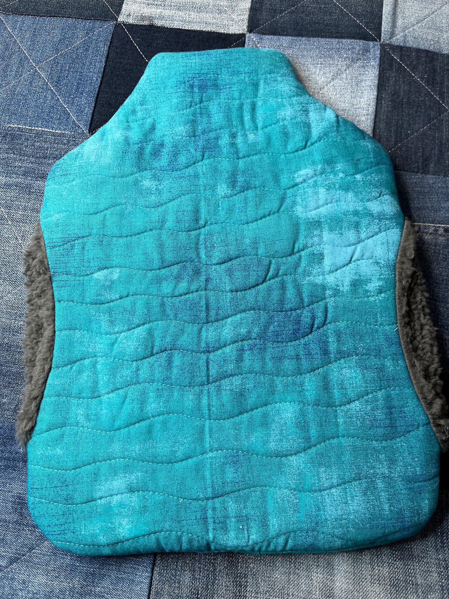 Hot Water Bottle Cover - Teal - Uphouse Crafts