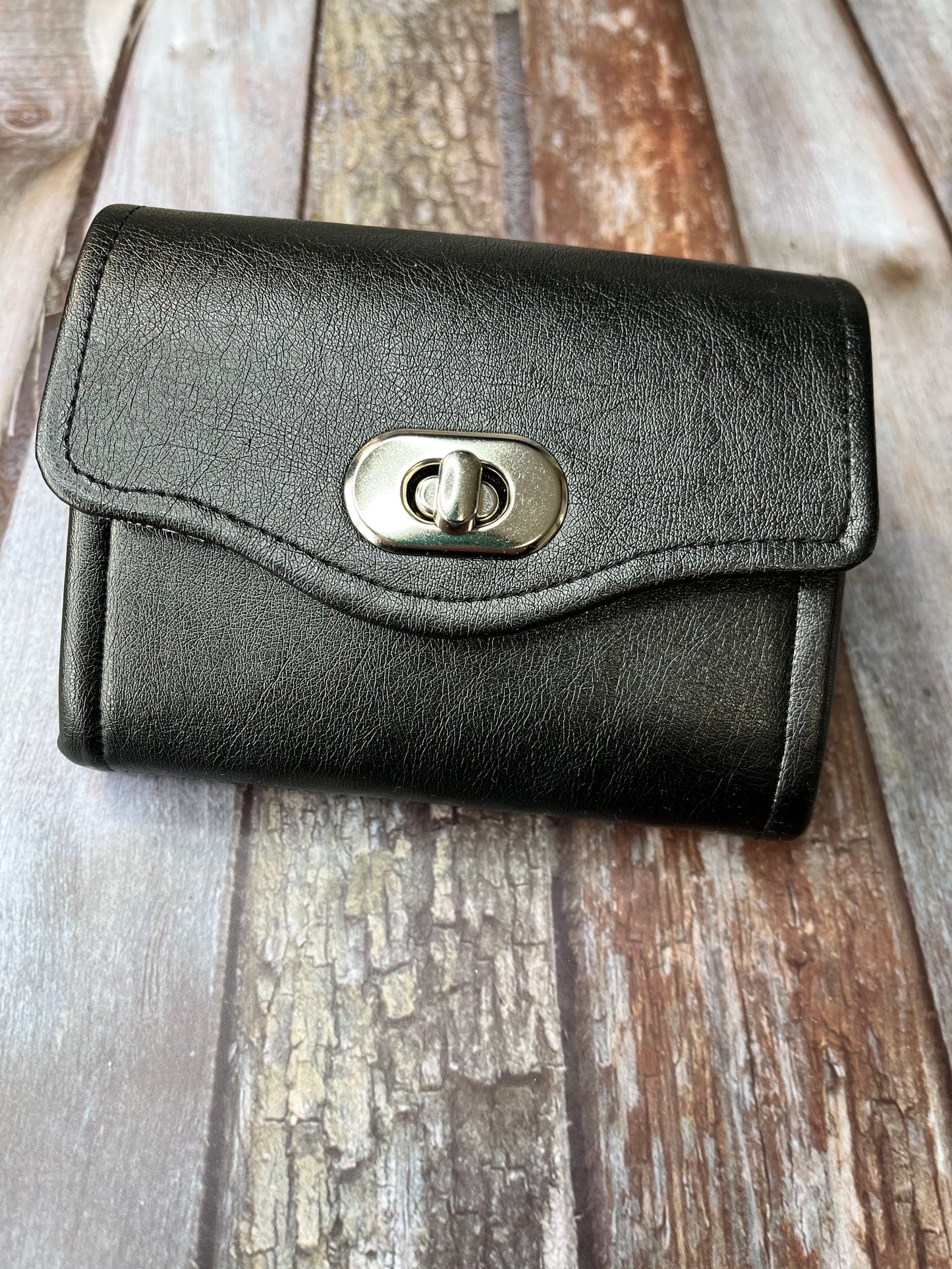 SALE Black Faux Leather Purse - Rainbow Panda - Uphouse Crafts