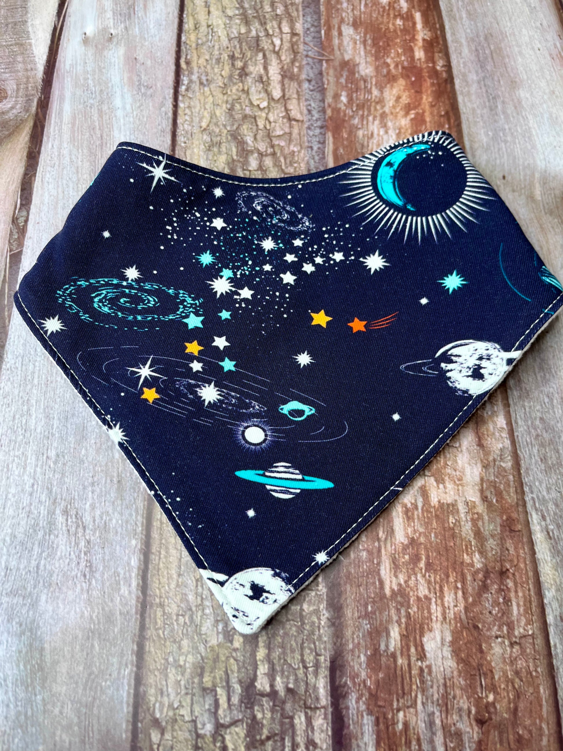 Baby Dribble Bandana Bib 0-12 months - Space - Uphouse Crafts