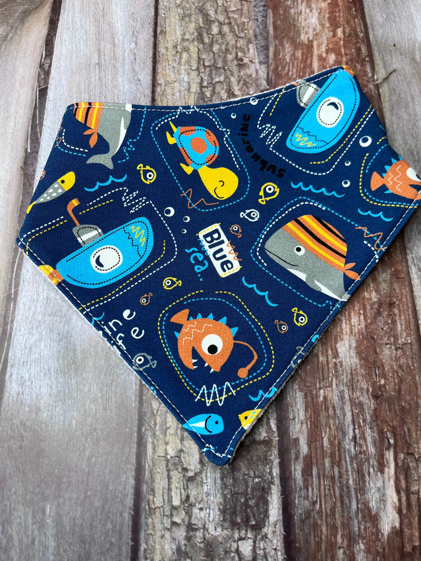 Baby Dribble Bandana Bib 0-12 months - Sea Life - Uphouse Crafts