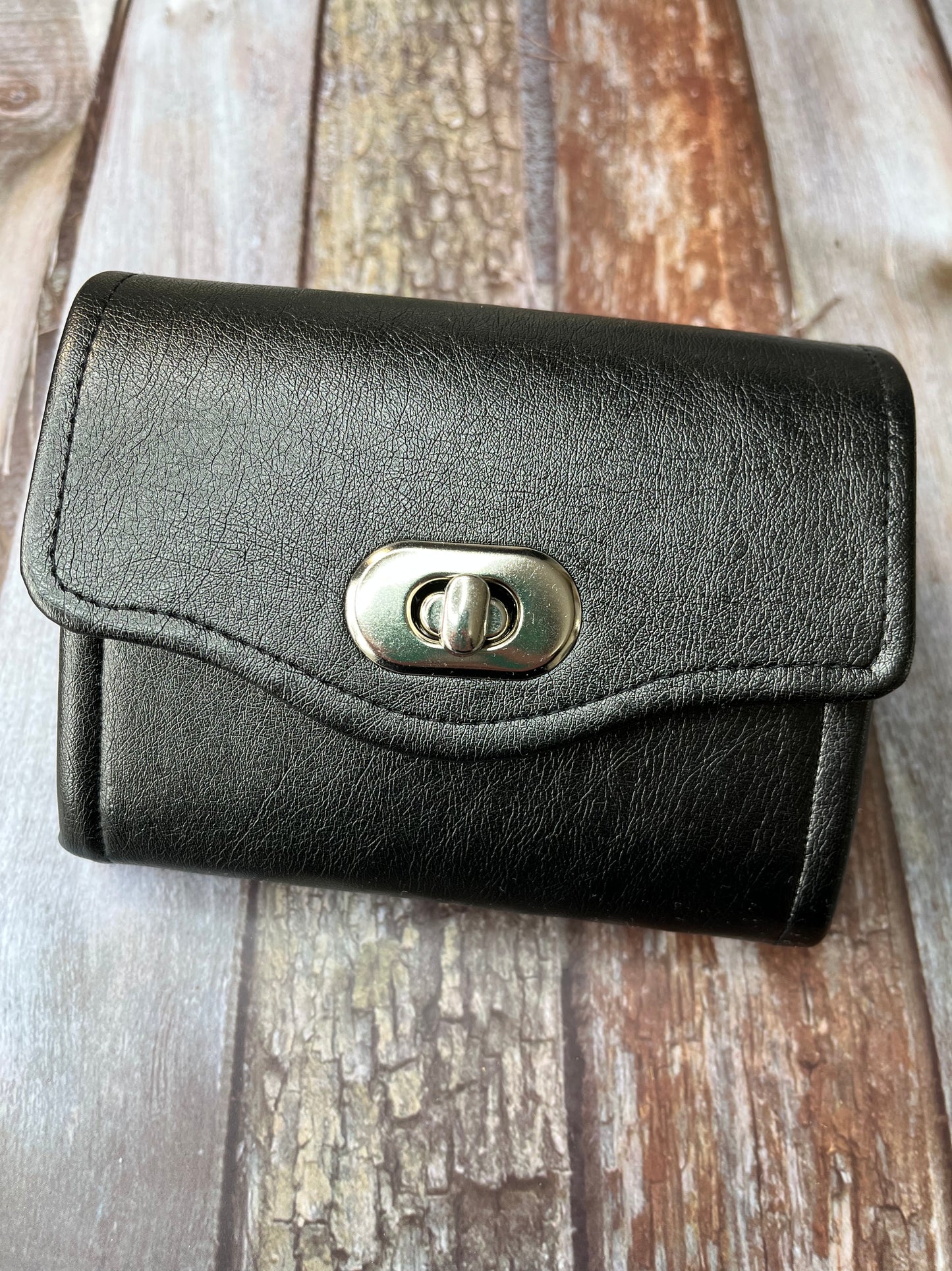 SALE Black Faux Leather Purse - Rainbow Panda - Uphouse Crafts