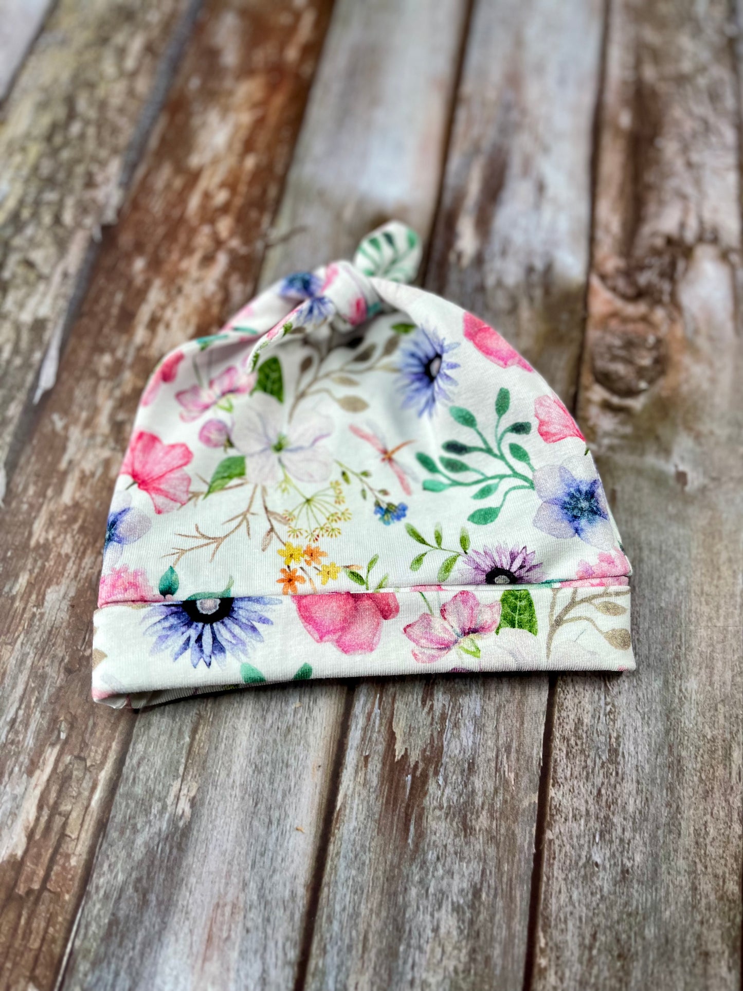 Pastel Wild Flower Dungarees Romper Bib Hat Set - Uphouse Crafts