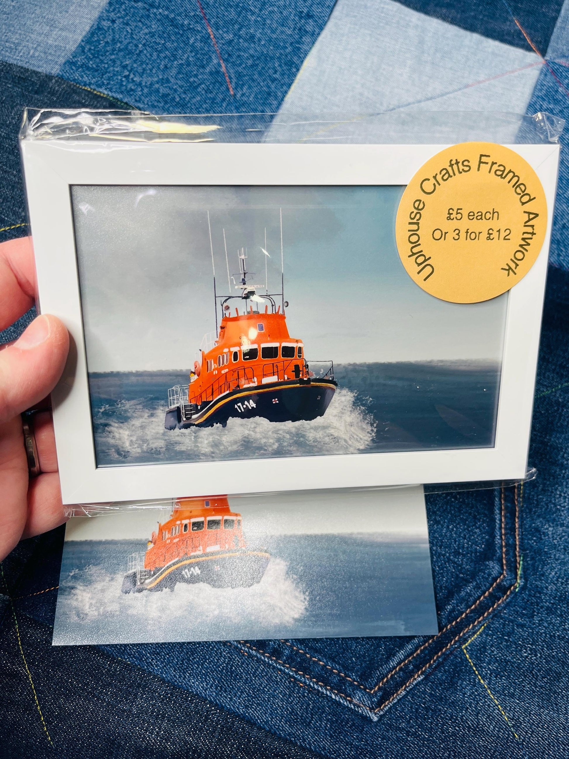 Lifeboat | Rescue Helicopter Digital Framed 4x6” Printed artwork - Uphouse Crafts