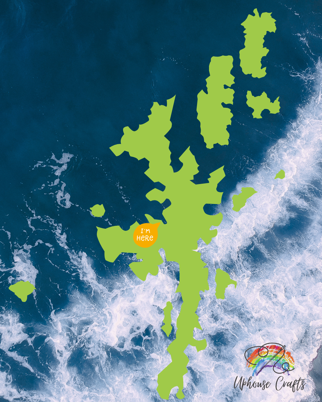 map of shetland showing uphouse crafts location